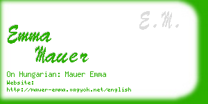 emma mauer business card